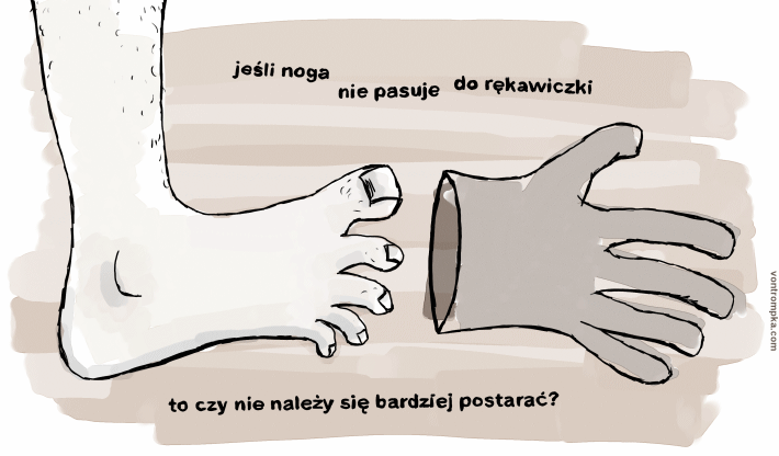 jeśli noga nie pasuje do rękawiczki, to czy nie należy się bardziej postarać?