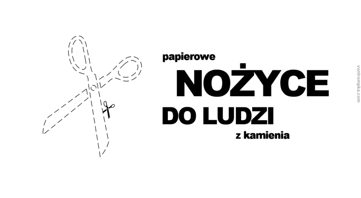 papierowe nożyce do ludzi z kamienia