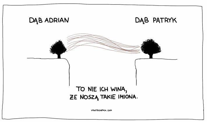 dąb adrian, dąb patryk. to nie ich wina, że noszą takie imiona.