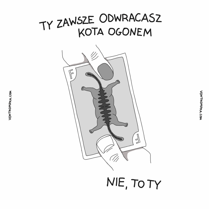 ty zawsze odwracasz kota ogonem. nie, to ty