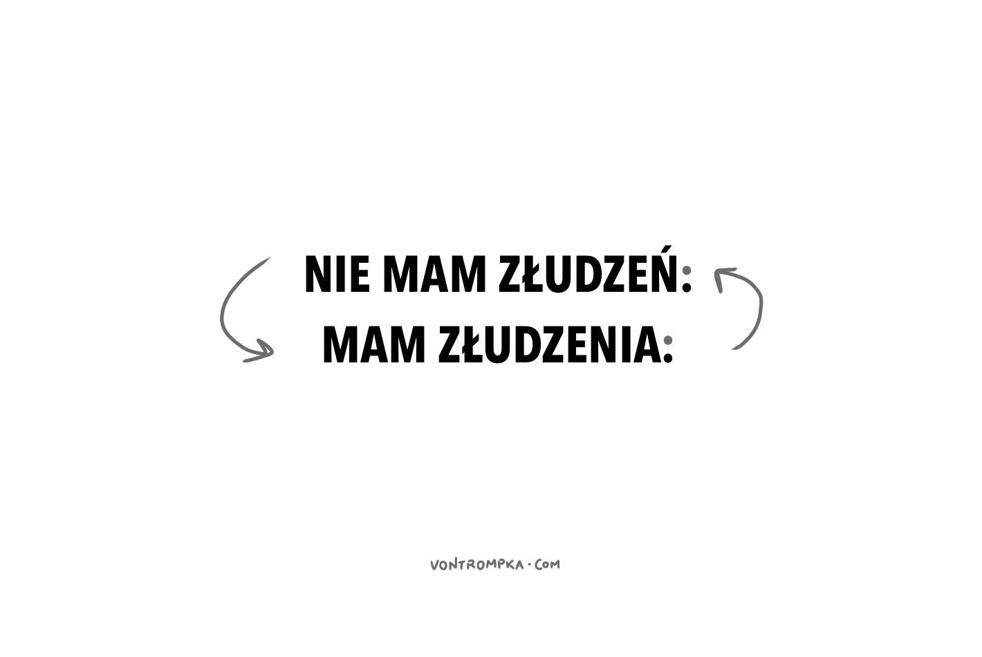 nie mam złudzeń. mam złudzenia.