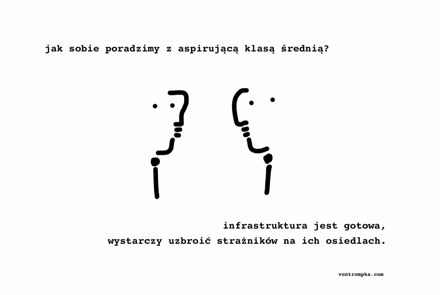 jak sobie poradzimy z aspirującą klasą średnią? infrastruktura jest gotowa, wystarczy uzbroić strażników na ich osiedlach.