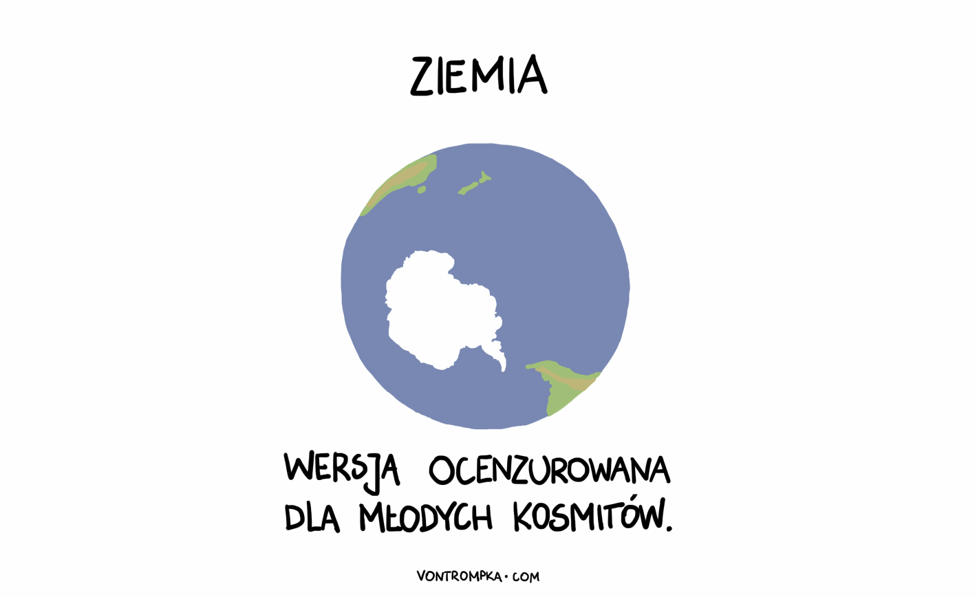 ziemia - wersja ocenzurowana dla młodych kosmitów.