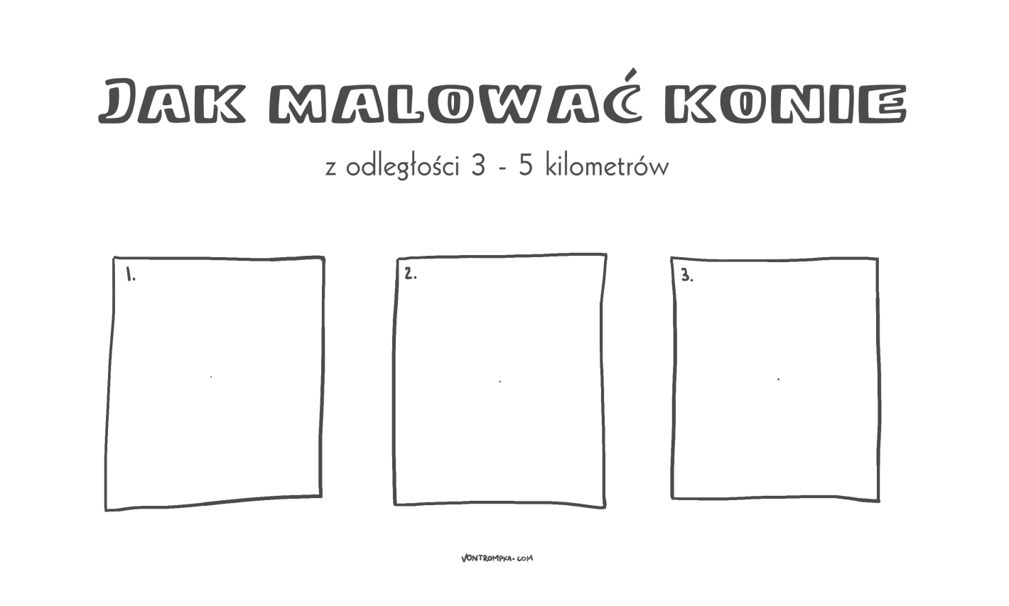 jak malować konie z odległości 3 - 5 kilometrów