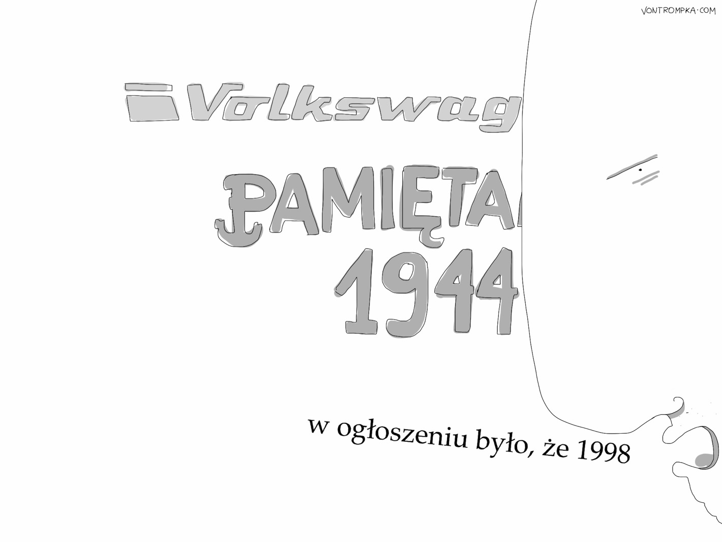 volkswagen pamiętamy 1944. w ogłoszeniu było, że 1998
