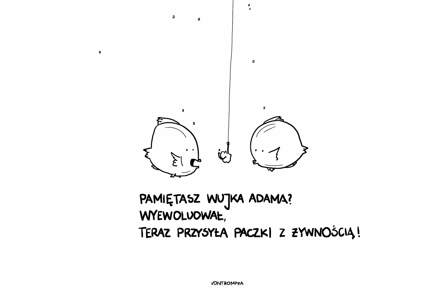 pamiętasz wujka adama? wyewoluował, teraz przysyła nam paczki z żywnością