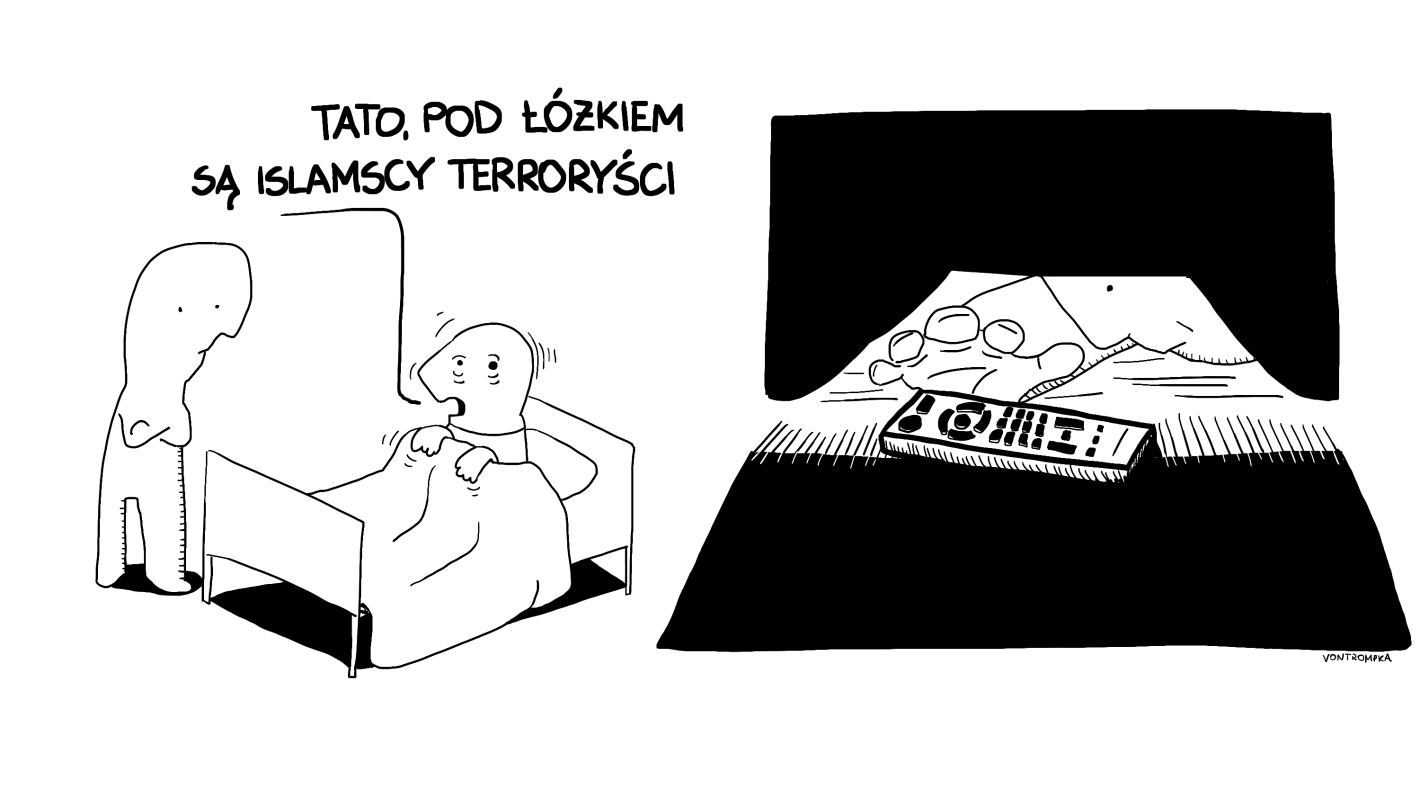 tato, pod łóżkiem są islamscy terroryści