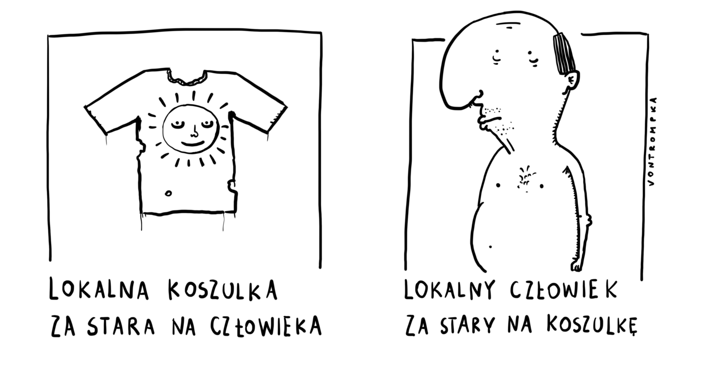 lokalna koszulka za stara na człowieka. lokalny człowiek za stary na koszulkę