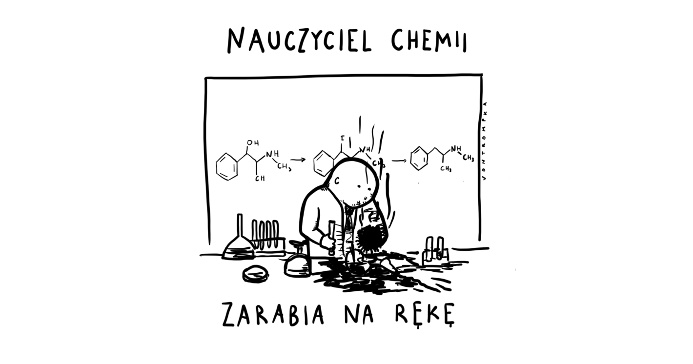 nauczyciel chemii zarabia na rękę