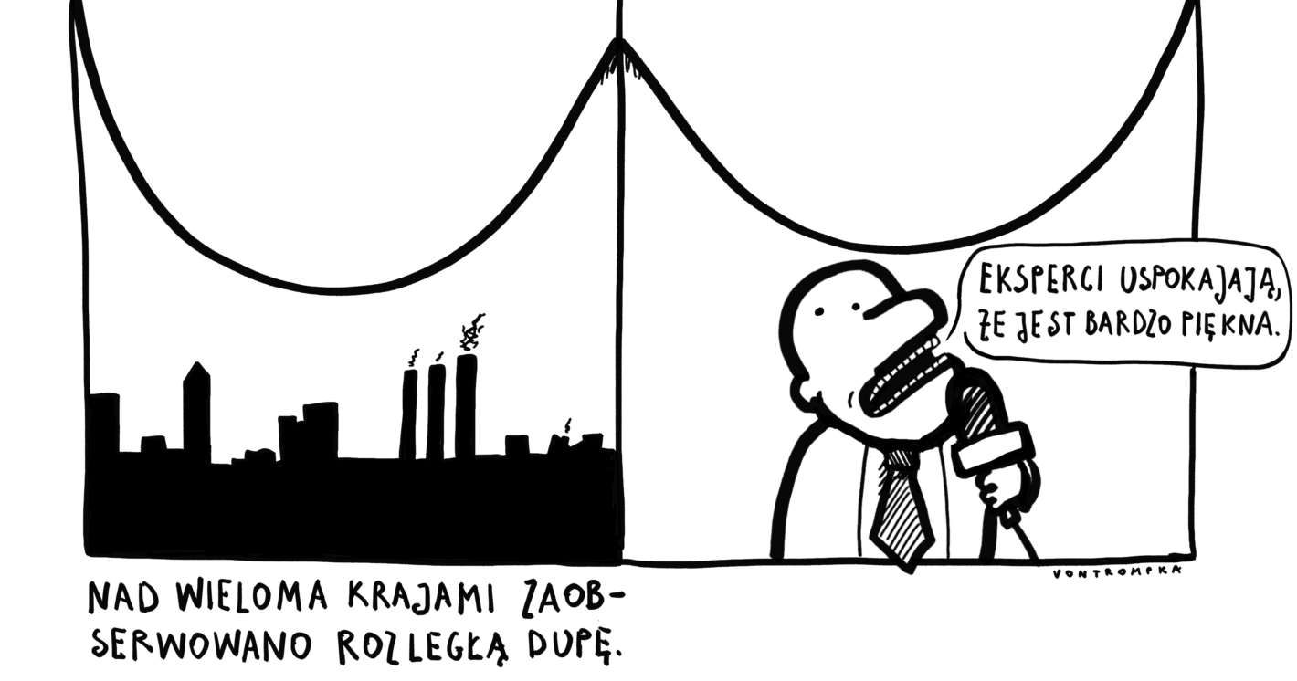 nad wieloma krajami zaobserwowano rozległą dupę. eksperci uspokajają, że jest bardzo piękna